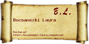 Bocsanszki Laura névjegykártya