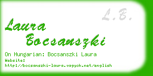 laura bocsanszki business card